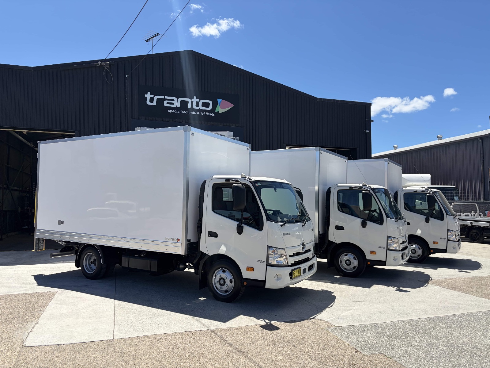 Tranto pantechs lined up at the Coopers Plains yard